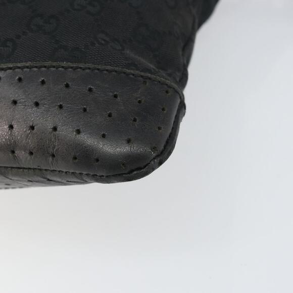 GUCCI GG Canvas Shoulder Bag Black Silver 145857 Auth 163305 - Picture 8 of 16